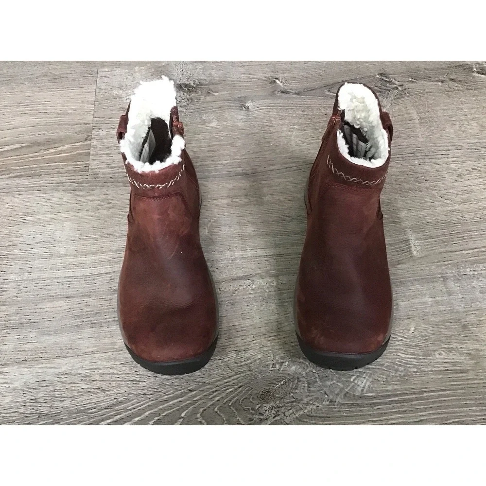 Merrell Encore 4 Ankle Women's 6.5 Snow Boots Zip Waterproof Rust Red J003830